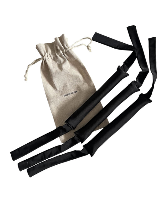 Wałki do włosów- papiloty black